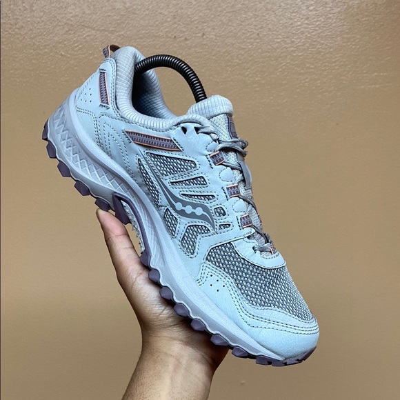 Saucony Excursion TR13 Versafoam Trail Running Sneakers “Gray Peach Plum Fog” - Picture 12 of 16